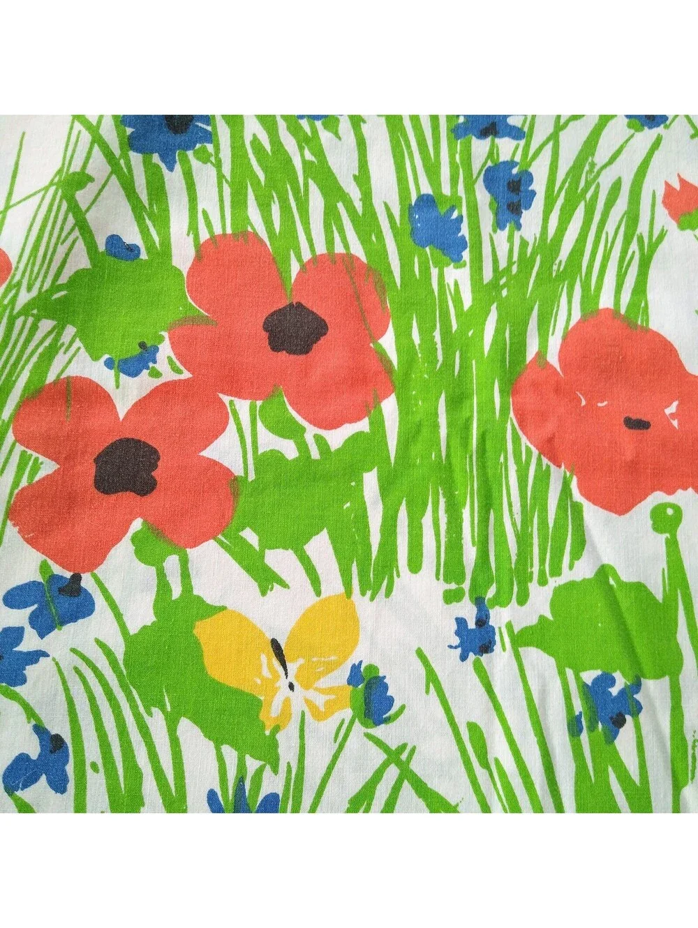 Vintage Floral Twin Flat Sheet - Tastemaker Field Trip Pattern